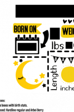 newborn baby welcome sign, weight, length, born on free svg file