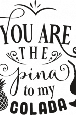 you are the pina to my colada, pineapples, valentine's day free svg file