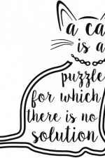 a cat is a puzzle for which there is no solution, pet lover free svg file