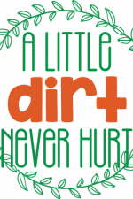 a little dirt never hurt, leaves circle frame, bathroom free svg file