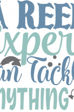 a reel expert can tackle anything, fishing free svg file