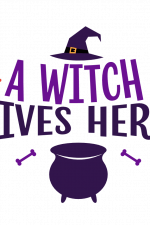A Witch Lives Here, Halloween Free Svg File