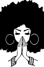 afro girl praying - free svg file for members