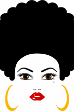 afro girl with earrings,  black woman free svg file