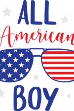 all american boy, USA flag sunglasses, 4th of july free svg file