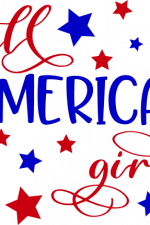 all american girl, 4th of july free svg file