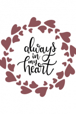 Always In My Heart, valentine's day Free Svg File