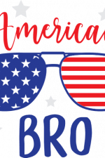 american bro, USA flag sunglasses, 4th of july free svg file