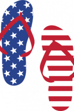 american flag flip flops, 4th of july - free svg file for members