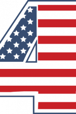 american flag number four, USA holiday, 4th of july free svg file