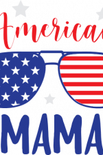 american mama, USA flag Sunglasses, 4th of july - free svg file for members