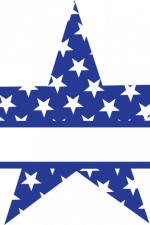 american star split text frame, 4th of july free svg file