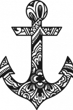anchor mandala, ship, sailor, decorative - free svg file for members