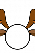 Antlers Monogram frame, Christmas Free Svg File