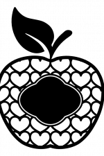 Apple Monogram, Decorative Free Svg File