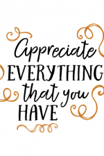 Appreciate Everything That You Have, positive Free Svg File