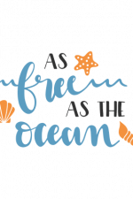As Free As The Ocean sign, summer Free Svg File