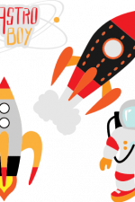 astro boy, rocket, astronaut bundle free svg file