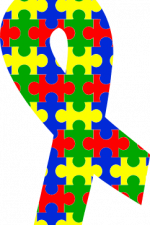autism puzzle ribbon, awareness free svg file