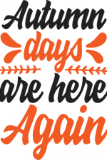 autumn days are here again, falling free svg file