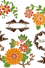 autumn floral bundle, decorative free svg file