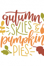Autumn Skies Pumpkin Pies Free Svg File
