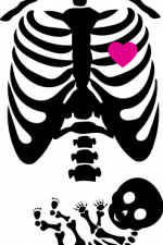 baby boy and mother skeleton, pregnancy - free svg file for members