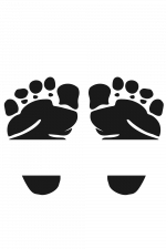 Baby Feet Split Text Frame, Newborn Footprint - free svg file for members