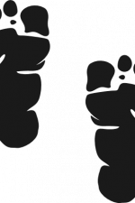 baby foot print silhouette, newborn free svg file