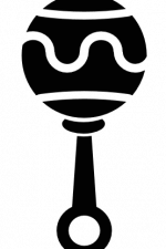 Baby Rattle Silhouette, Toy Free Svg File