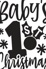 Baby's 1st Christmas Free Svg File