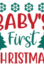 Baby's First Christmas Free Svg File