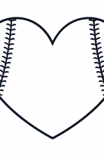 Baseball Ball Heart Shape, Sport Free Svg File