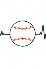 Baseball Ball Heartbeat Wave, Sport Love Free Svg File