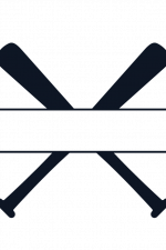 Baseball Bat Split Text Frame. Sport Free Svg File