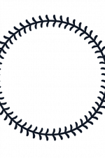 Baseball Laces, Stitches Circle Monogram Frame Free Svg File