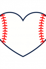 Baseball Stitches Heart Shape, Sport Free Svg File