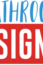 bathroom sign, laurel wreath, funny free svg file