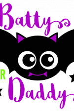 Batty For Daddy, Bat, halloween Free Svg File