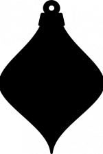 bauble silhouette, christmas free svg file
