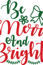be merry and bright, christmas free svg file