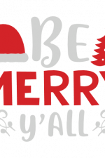 Be Merry Y'all, Christmas Free Svg File