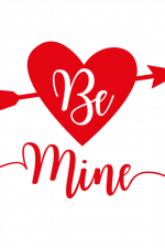Be Mine, Heart with arrow, Valentine's Day Free Svg File