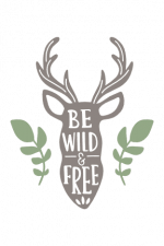 Be Wild And Free, deer head, Hunting Free Svg File