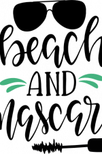 beach and mascara, eyeglasses, summer time free svg file