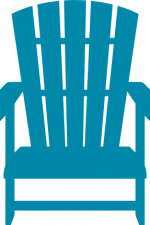 beach chair silhouette, decoration - free svg file for members