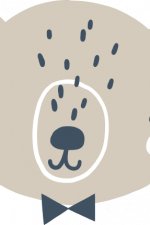 bear head, baby boho design free svg file