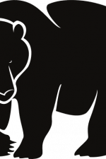 bear silhouette clipart, wild animal free svg file image