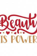 Beauty Is Power, Girly Quote with hearts Free Svg File