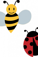 bee and lady bug clipart, insect, kids room decoration free svg file